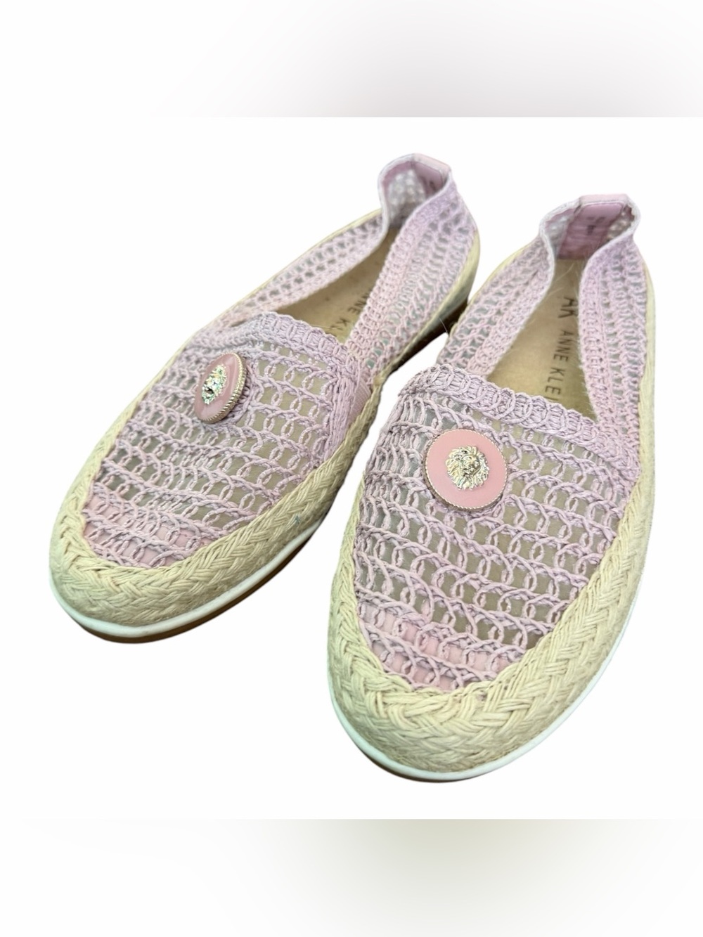 Anne Klein Lavender Crochet Espadrille Slip-Ons